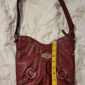 boc | Bags | Boc Red Leather Shoulder Bag | Poshmark